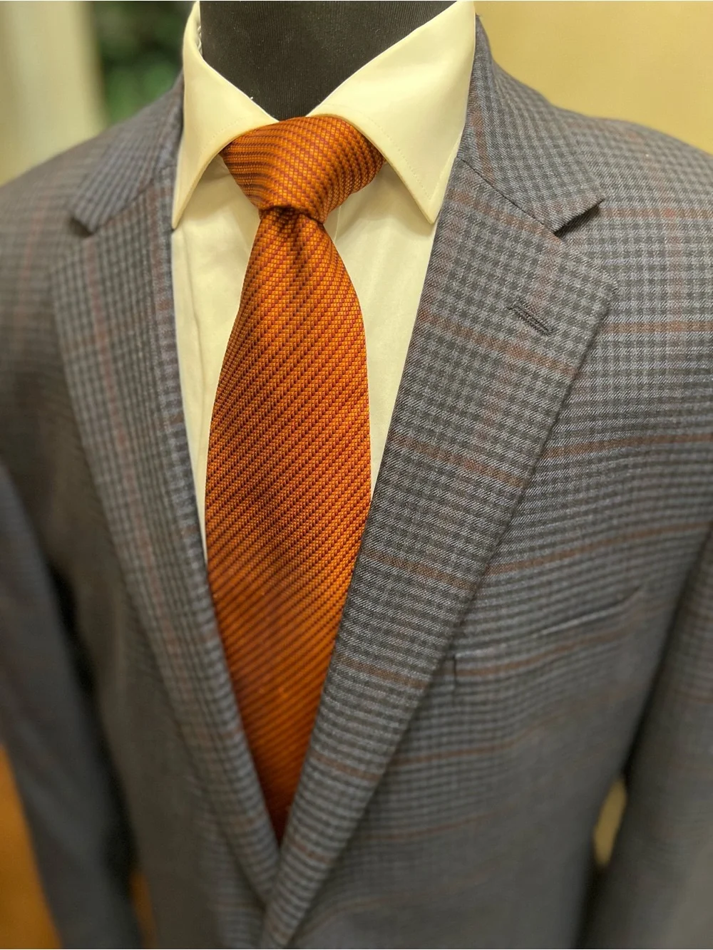 Jos A Bank 2 Button Plaid Check Sport Coat Blazer Jacket Blue Men 44L